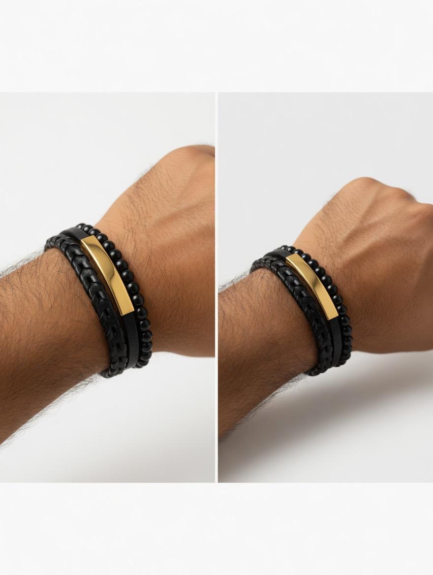 Men bracelet beads