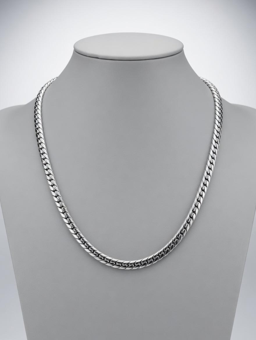Men’s Silver Cuban Link Chain – Bold Classic Necklace
