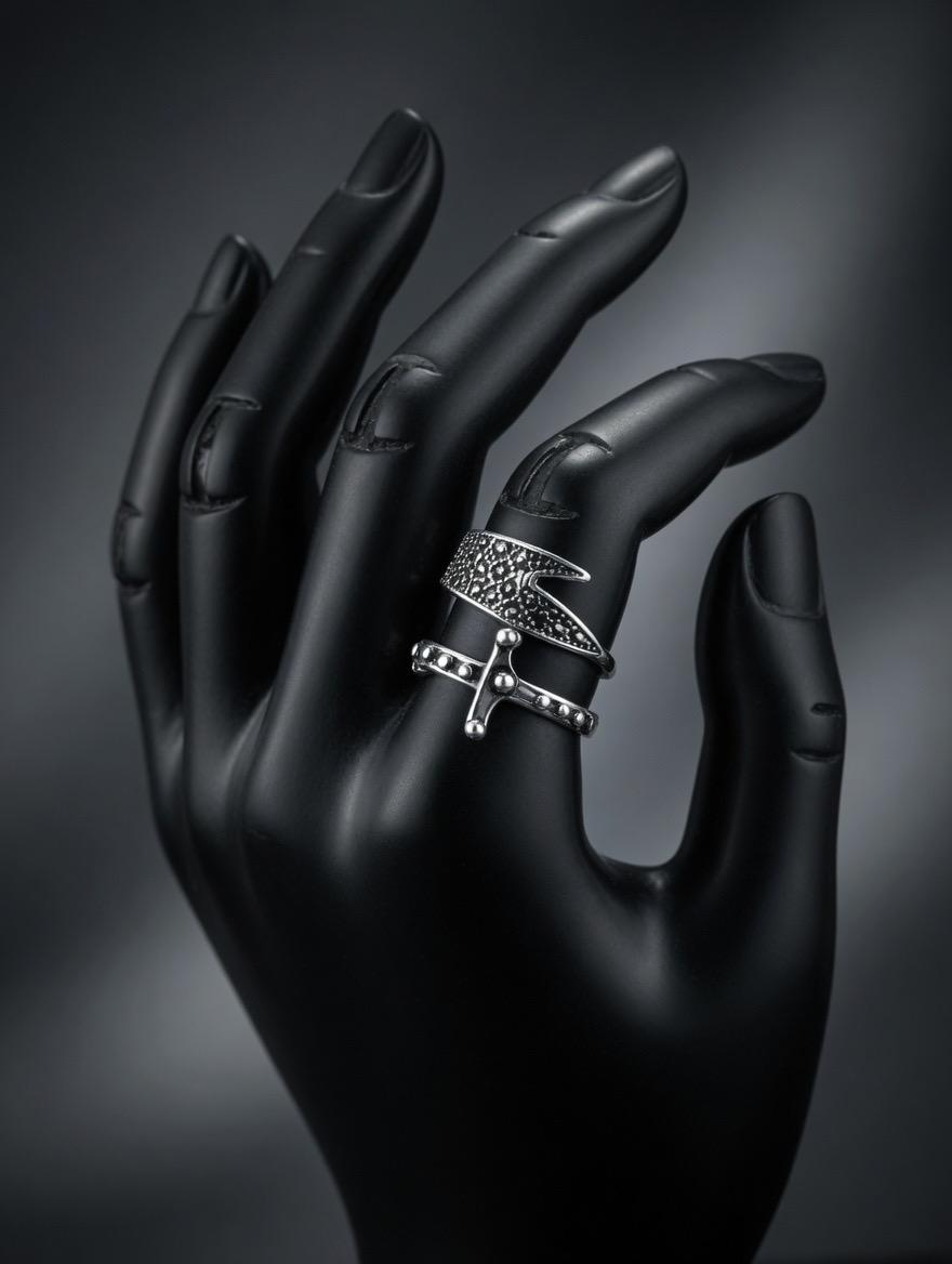 Men’s zulfqar ring Cross Design Stainless Steel Ring – Bold Statement Fashion Jewelry