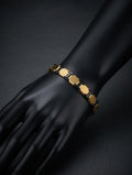 Luxury Geometric Gold & Black Link Bracelet