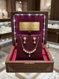 Aurora Diamond Collection – Elegant Floral Necklace & Earring Set