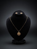 Elegant Filigree Gold Pendant Set