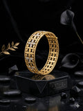 Elegant Floral Cutwork Gold Cuff Bracelet