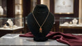 Elegant Gold Oval Pendant Necklace