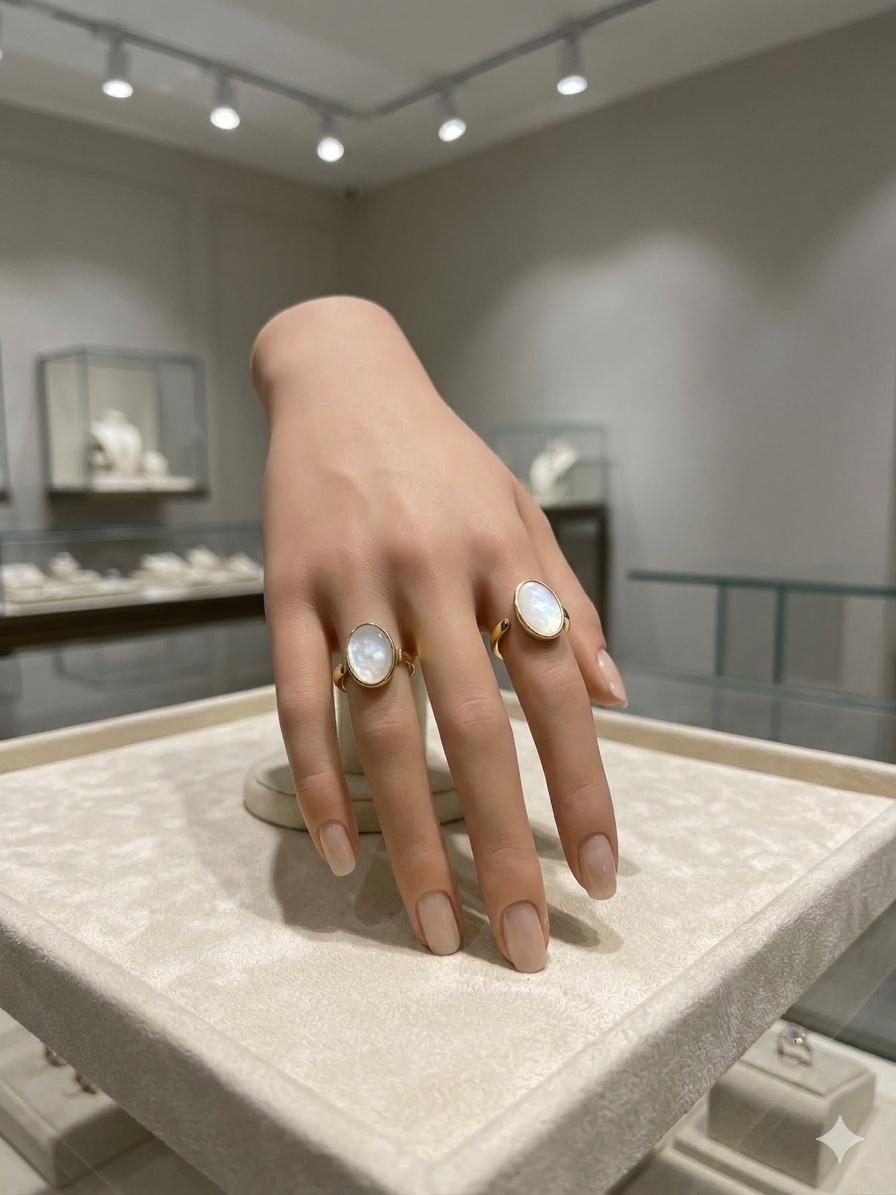 Elegant Opal Gold Rings