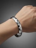 Silver Geometric Link Bracelet