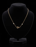 Elegant Gold Knot Necklace with Crystal Accents – Minimalist Dainty Chain for Women