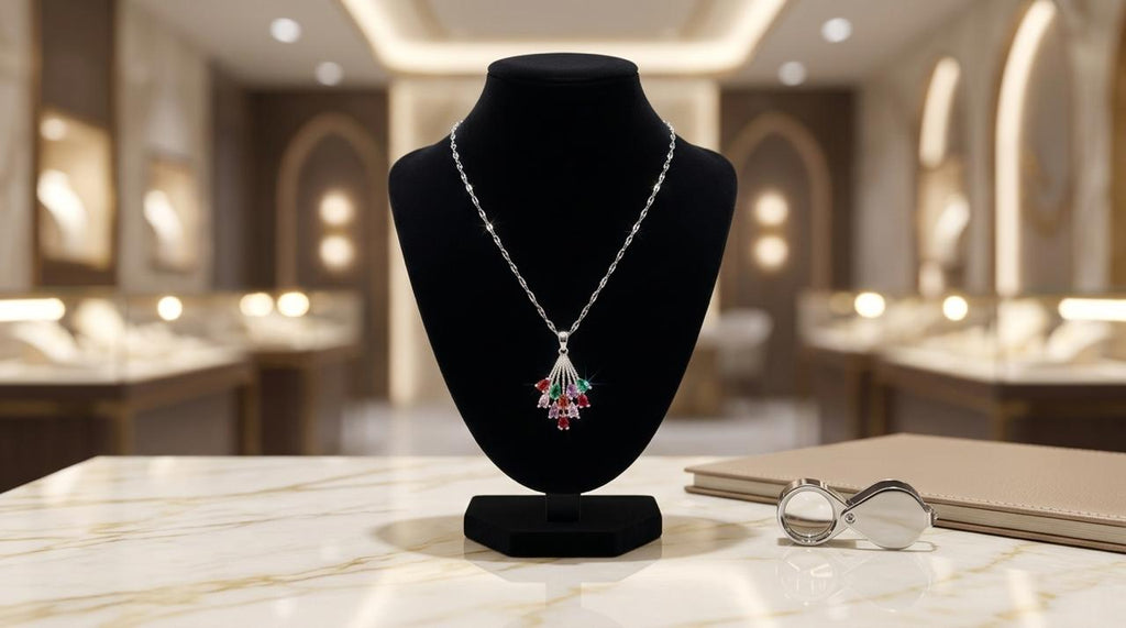 Elegant Multicolor Drop Pendant Necklace for Women
