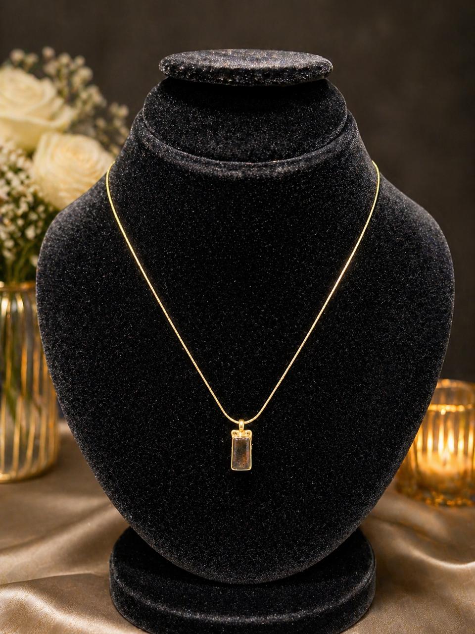 Minimalist Gold Bar Pendant Necklace