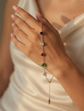 Multicolor Heart Charm Bracelet for Women – Elegant Adjustable Chain Jewelry
