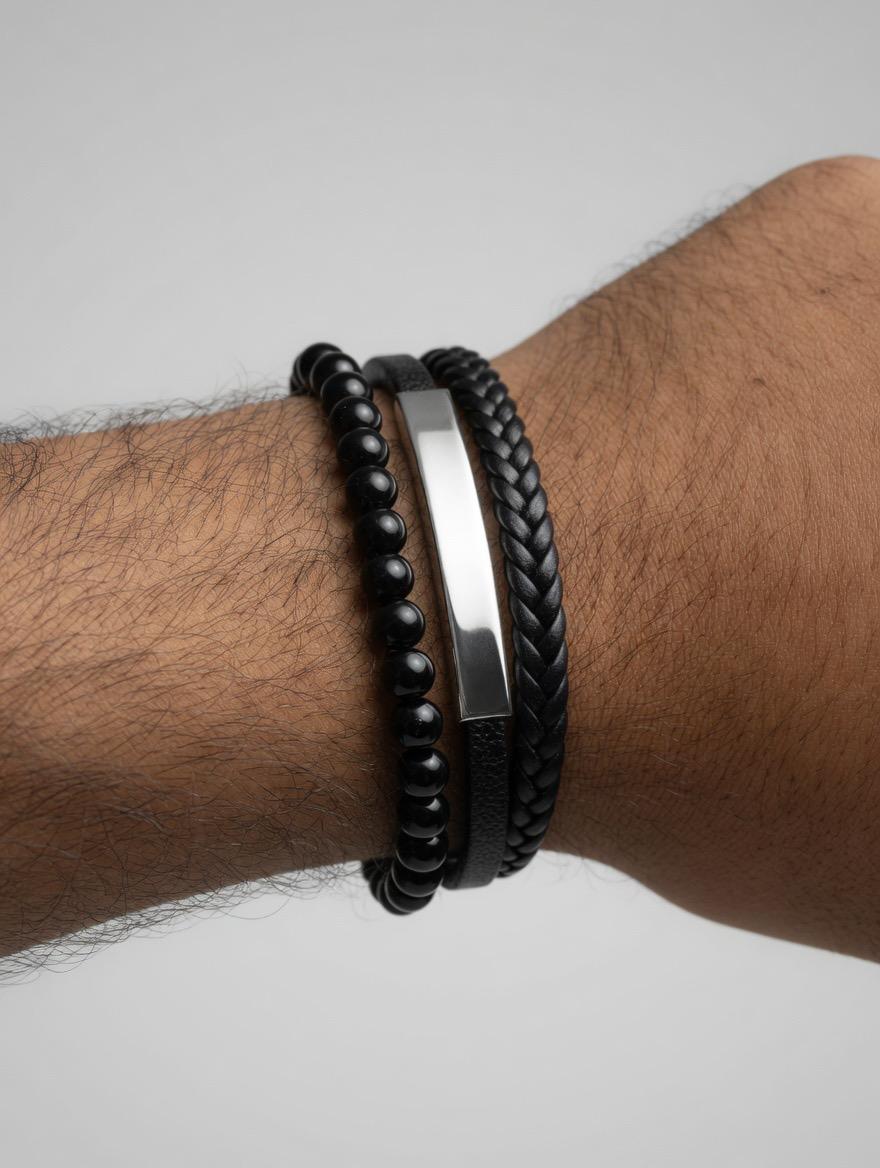 Men bracelet beads