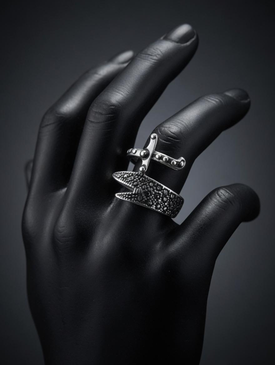 Men’s zulfqar ring Cross Design Stainless Steel Ring – Bold Statement Fashion Jewelry