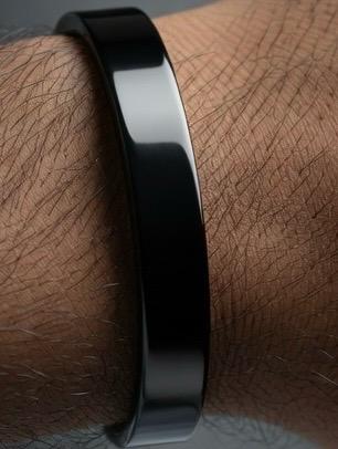 Men’s Minimal Black & Sliver Stainless Steel Bracelet – Sleek Modern Cuff
