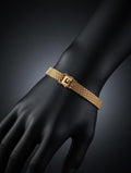 Classic Woven Link Bracelet – Timeless Gold & Silver Elegance