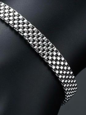 Classic Woven Link Bracelet – Timeless Gold & Silver Elegance
