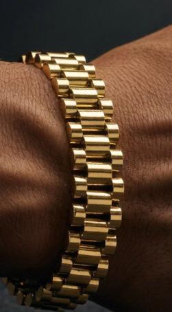 Modern Luxe Link Bracelet Collection (Black&Sliver&Gold&Gold,Sliver)