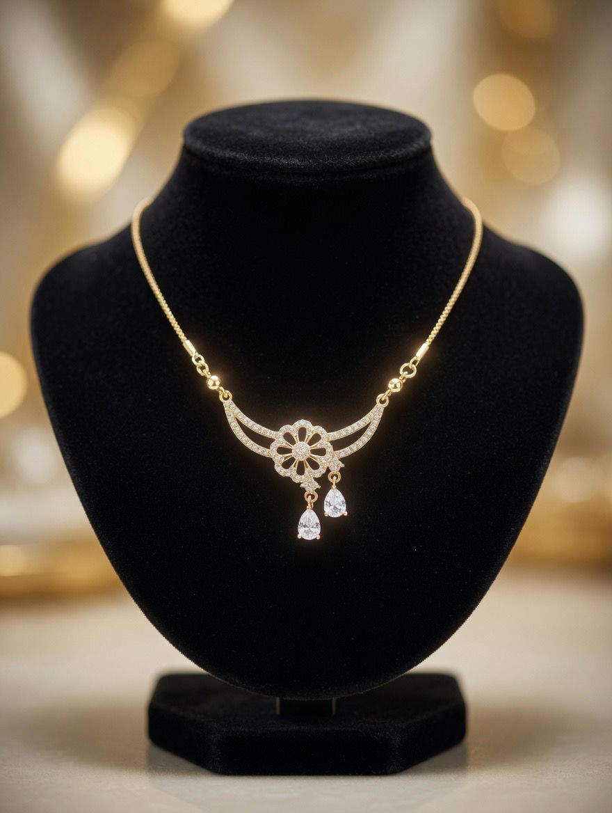 Elegant Rose Gold Floral Crystal Jewelry Set