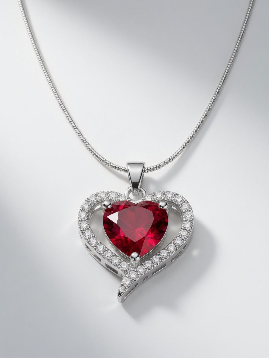 Crimson Heart Elegance Jewelry Set
