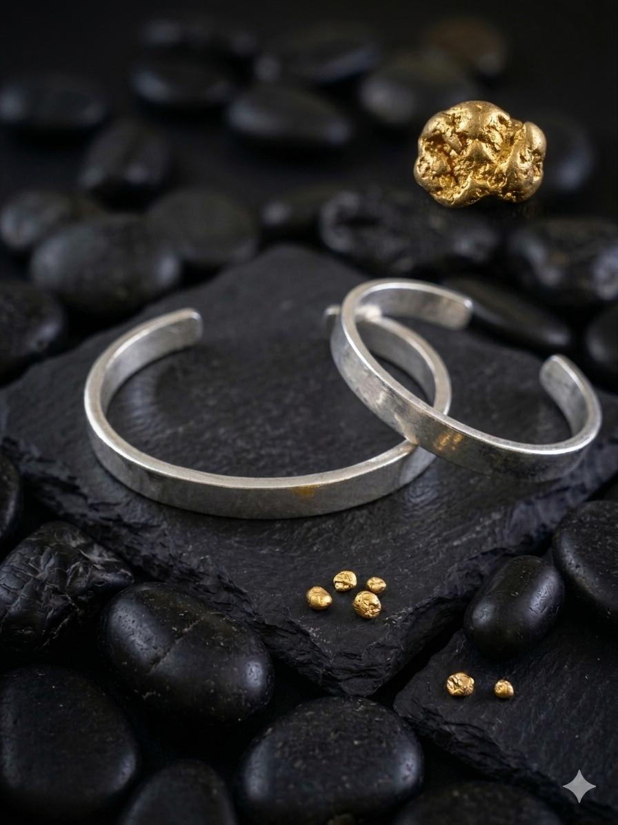 Minimalist Open Cuff Bracelet Silver