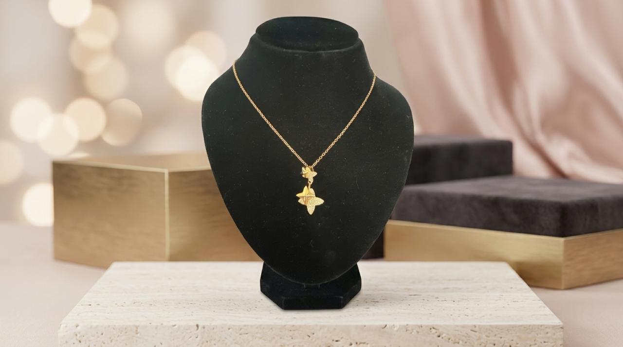 Golden Butterfly Charm Necklace