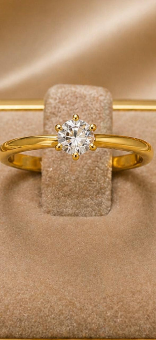 Classic Solitaire Gold Ring