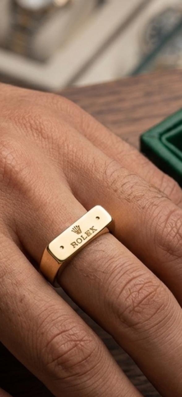 Rolex-Inspired Gold Statement Ring