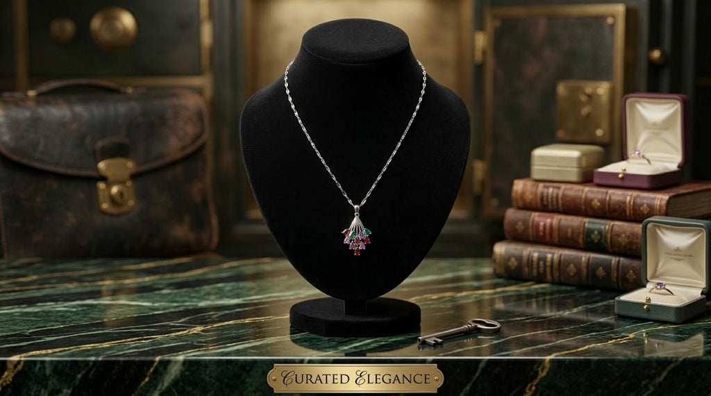 Elegant Multicolor Drop Pendant Necklace for Women