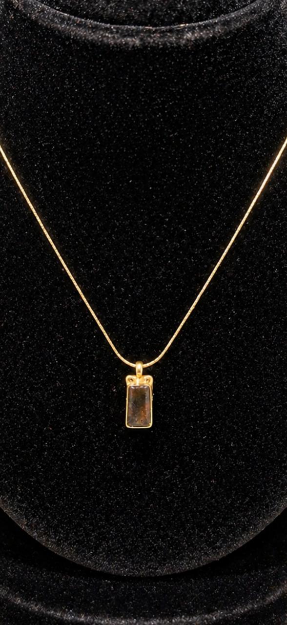 Minimalist Gold Bar Pendant Necklace